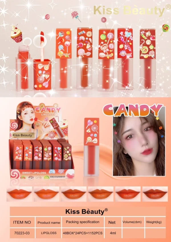 Kiss Beauty Candy Lipgloss x 24 PCS./BOX